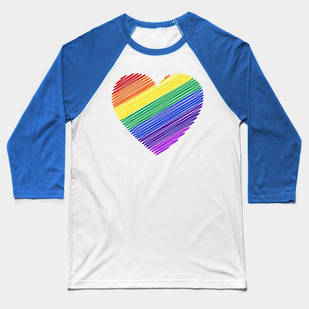 Heart Love Diversity Cooperation Caring Humanity Baseball T-Shirt by SWEIRKI